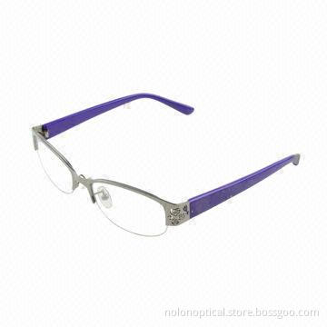 Hot Sale Semi-rimless Metal Frame with Beautiful Temple, OEM/ODM Orders Welcomed